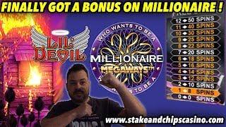 GOT THAT BONUS !  Lil Devil & Who wants to be a Millionaire Online SLOT Casino play