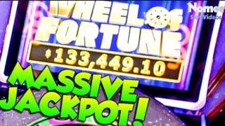 •Lucky Guy Won $133,449!!!•WHEEL OF FORTUNE Double Diamond 3D Slot Machine - MASSIVE MEGA JACKPOT!••