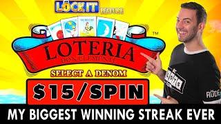 My BIGGEST Winning Streak EVER on LOCK-IT LINK Loteria