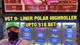 VGT 9-LINER POLAR HIGHTOLLER UPTO $18 BET AT CHOCTAW CASINO DURANT WITH RED SCREENS !!!