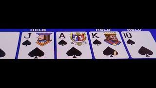 Bellagio Baccarat Bar Video Poker $5 & $2 ~Held 3 cards to a Royal Flush; Did It Hit?