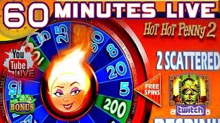 60 MINUTES LIVE HOT HOT PENNY 2 / KING OF AFRICA  NEW SLOT!