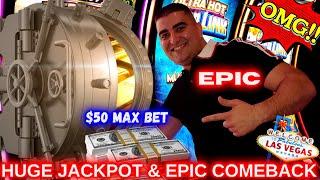 2 HANDPAY JACKPOTS & MASSIVE COMEBACK - $50 MAX BET ! High Limit Slot Machine JACKPOTS In Las Vegas