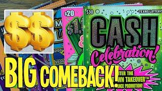 It's time for THE BIG COMEBACK!  Playing $140 TEXAS LOTTERY Scratch Offs