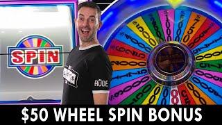 $50 WHEEL SPIN BONUS!  High Limit WINNING Wheel of Fortune  Agua Caliente #ad
