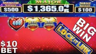LOCK IT LINK  Slot Machine Bonus  BIG WIN !  HIGH LIMIT DENOMINATION | MORONGO CASINO