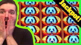 HIGH LIMIT GROUP PULL On Fu Dai Lian Lian Panda & Dragon Slot Machine