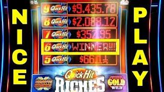 Quick Hit Riches Slot Machine Max Bet Bonuses & 6 Quick Hits Won | GREAT  SESSION | Live Slot Play