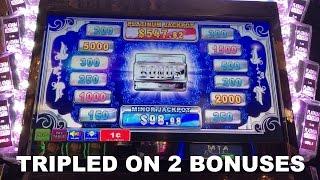 Platinum Jackpot Live Play max bet with 2 bonuses and TRIPLED my investment slot machine