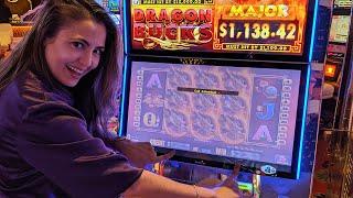 My 1st HANDPAY EVER on DRAGON BUCKS! $25 BET!