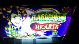 Aristocrat - Harlequin Hearts Slot Machine Bonus - Sticky Wilds