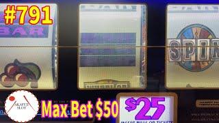 High Limit Slots Blazin Gems Slot & Wheel of Fortune Slot Big Won Max Bet $50/ 3 Reel 赤富士スロット懐かしのマシン