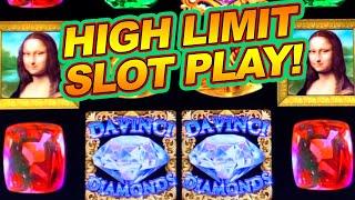 HIGH LIMIT SLOT PLAY  $50 BETS  DAVINCI DIAMONDS  BIG BETS LIVE PLAY