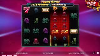 Twin Spin Megaways -  Base Game Win + 30 Free Spins!