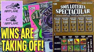 WINS are TAKING OFF!  $50 500X Loteria Spectacular  $150 TEXAS LOTTERY Scratch Offs