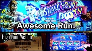 Shake Your MONEYMAKER!  Huge Run on High Limit Shake Your Booty + Lucky Lionfish Bonus!
