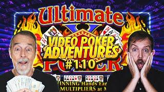 We LOVE Ultimate X! 11x Multiplier on Quad Aces! Video Poker Adventures 110 • The Jackpot Gents
