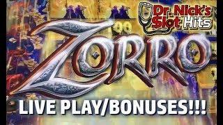 **ZORRO TO THE RESCUE?!?** Live Play with Bonuses!!!