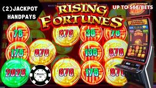 ️Rising Fortunes Jin Ji Bao Xi ️(2) HANDPAY JACKPOTS Nice Long Session WITH $66 SPINS Slot Machine