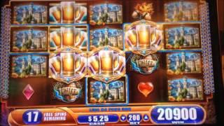 Bier Haus Slot machine (WMS) 100 lines 35 Free Game BONUS BIG WIN  $2.00 Bet