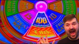 I Got The 100X Multiplier!  MASSIVE WIN On Ultimate Wheel Blast Slot Machine!