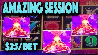 AMAZING SESSION on High Limit Tiki Fire Lightning Link in Las Vegas!