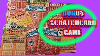 Scratchcard..£500,000 RedTreasure Bingo£100,000.YellowFlamingoetc.. mmmmmmMMM
