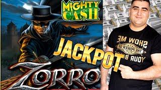 BIG HANDPAY JACKPOT On High Limit ZORRO Mighty Cash Slot | Las Vegas Casino JACKPOT