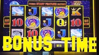 Lightning Link Moon Race BONUS FREE SPINS at $7.50 per spin 10 cent denom Slot Machine