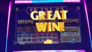 Triple Double Dollars Slot Machine Bonuses &  7s Line Hit  MAX BET  NICE WIN