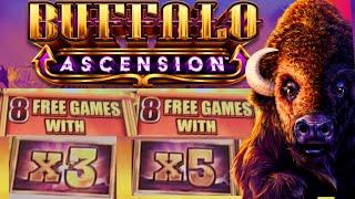 BUFFALO ASCENSION 3X 5X Free Spins LAND TWICE!! Was it EVERYTHING we WANTED