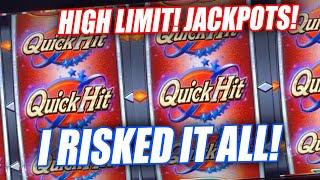INSANE HIGH LIMIT QUICK HIT FEVER AND BLAZING 7'S JACKPOT WINS OVER $10,000!