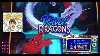 River Dragons Slot machine  live play bonuses at San Manuel