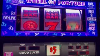 Triple Red White & Blue - Wheel Of Fortune 3x4x5x - Old School High Limit Slot Play