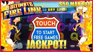 HIGH LIMIT Ultimate Fire Link Route 66 HANDPAY JACKPOT MAX BET $50 BONUS ROUND Slot Machine Casino