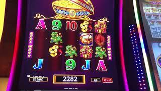 5 Symbol Free Spin Bonus Trigger High Limit Dancing Drums MGM Grand Casino Las Vegas