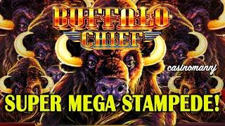 SUPER MEGA STAMPEDE WIN!!! BUFFALO CHIEF - Here They Come! - Casinomannj