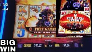 Buffalo Gold Slot Machine Bonus Big Win VS Buffalo Stampede Slot  Max Bet BONUS