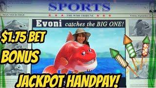 JACKPOT HANDPAY ON $1.75 BET! I FINALLY CATCH THE BIG ONE!
