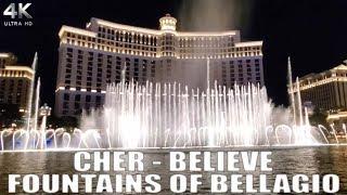 Bellagio Fountain Water Show Las Vegas 4K | Cher Believe