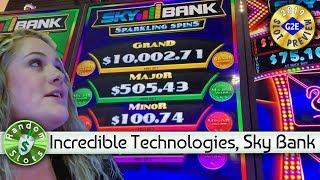 Sky Bank Sparkling Spins slot machine preview, Incredible Technologies, #G2E2019