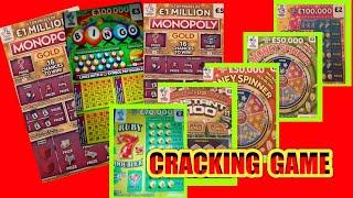 CRACKING ScratchcardsMONOPOLY GOLDRAINBOW BINGOINSTANT £100MONEY SPINNERCASH DROPWIN £50