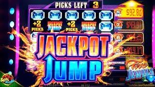 JACKPOT JUMP on FIRE JEWELS Play & Bonuses!!! 1c Slot in San Manuel Casino by Everi Gaming