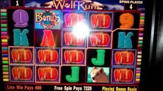 Wolf Run 5cent machine with a nice hit!!