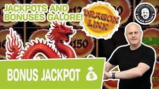 JACKPOTS & BONUSES GALORE!  It's a Dragon Link EXTRAVAGANZA