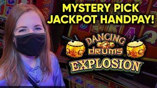 JACKPOT HANDPAY! Mystery Pick FINALLY Pays Off In a HUGE way! Dancing Drums Explosion!!
