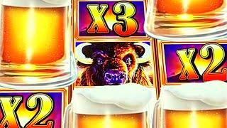 BUFFALOES & BEER! DID THEY MISS ME!?  BACK IN THE CASINO! Slot Machine Bonus
