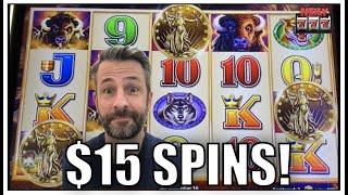 $15 Max Bet bonus on Buffalo Extreme Slot Machine!