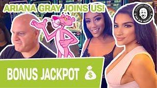 JACKPOT with Sizzling Ariana Gray!  BRAND NEW Pink Panther Slots