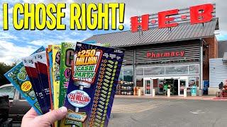 I CHOSE RIGHT!  $140/Tickets FROM H-E-B Grocery  TEXAS LOTTERY Scratch Offs